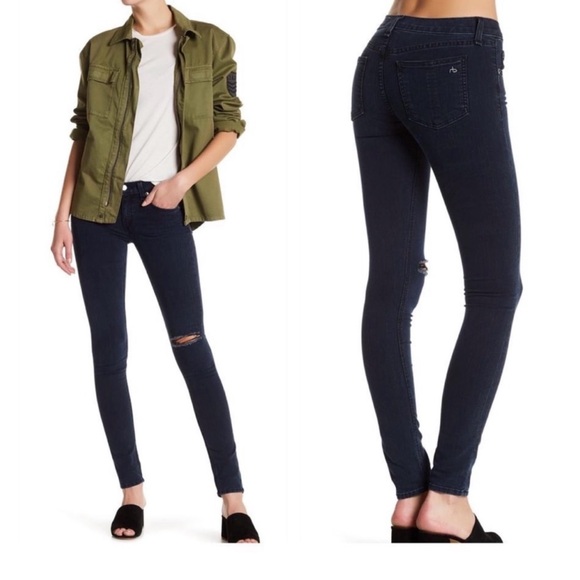 Rag & Bone Terra Blues Skinny Jeans Size 26 - Picture 2 of 8
